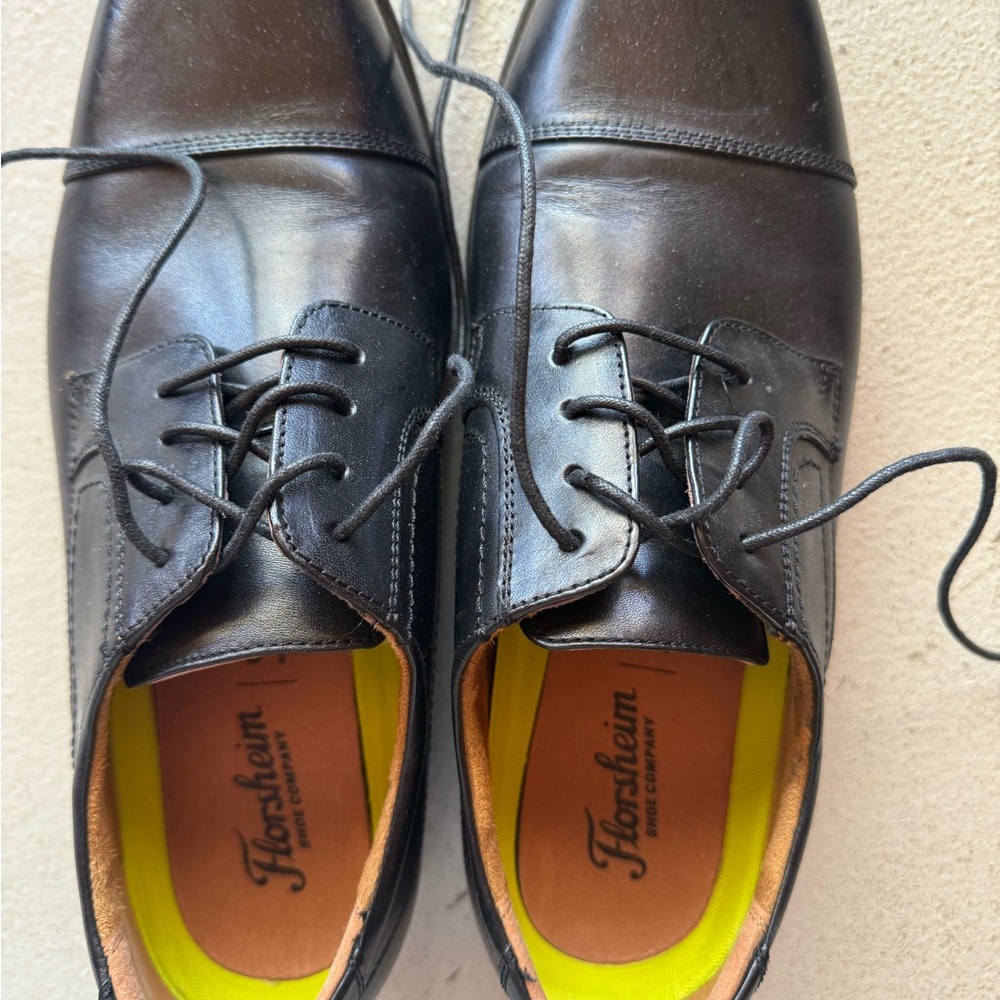 Florsheim Men's Black Leather Dress Shoes